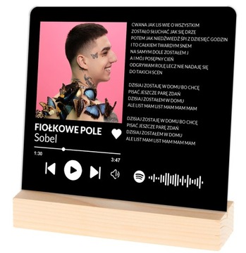 CZARNE SZKŁO SPOTIFY PIOSENKA ZDJĘCIE STOJAK Y4