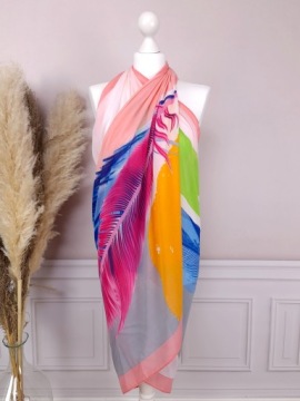 ВЕСЕННИЙ ШАРФ, большой шарф, шарф ПАРЕО, ЦВЕТА