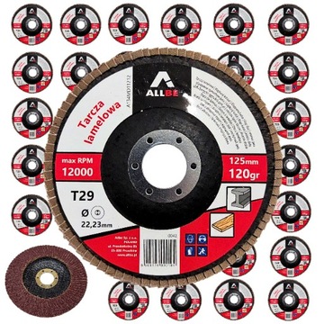 100X TARCZA DO SZLIFOWANIA METALU DREWNA 125 LISTKOWA LAMELKA P120 125MM