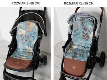 Wkładka do wózka spacerówki wodoodporny ponóżek czekoladowy VASCO S 80 cm