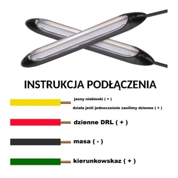 Дневные ходовые огни DRL LED FLEX в направлении потока + WOW