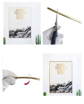 ЗОЛОТЫЕ САМОКЛЕЯЩИЕСЯ ПОЛОСКИ ДЛЯ ДЕКОРА МЕБЕЛИ 1,8см 5м