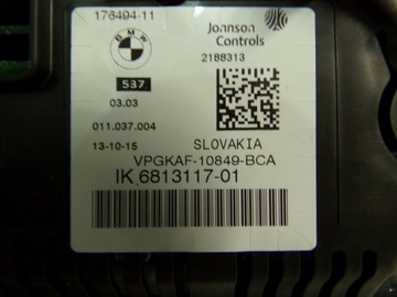 BMW F10 LCI F11 F15 F25 F26 PŘÍSTROJOVÁ DESKA BUDÍKY BENZÍN 6813117 6993485