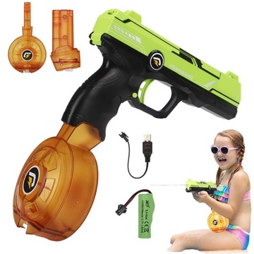 PISTOLET NA WODĘ ELEKTRYCZNY WODNY MIOTACZ AUTOMATYCZNY+BATERIA 500mAh