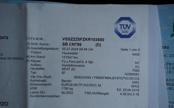 Seat Leon III Hatchback Facelifting 1.5 EcoTSI 130KM 2019 Seat Leon Bezwypadkowy Serwisowany 1-Wlasciciel FR Navi Led Asystenci Piek, zdjęcie 38