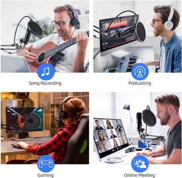 Комплект для подкастов с USB-микрофоном Ohuhu для ПК