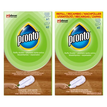 PRONTO DUSTER ZESTAW STARTOWY UCHWYT + WKŁADY DO KURZU BRUDU SIERŚCI 7SZT