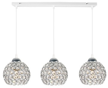 LAMPA WISZĄCA CHROM ŻYRANDOL PLAFON KRYSZTAŁKI LED