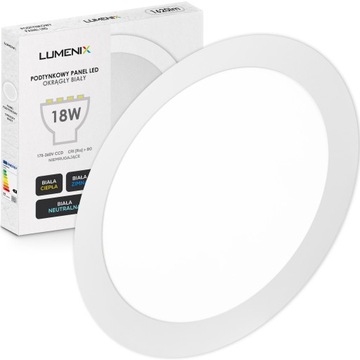 PANEL plafon LED PODTYNKOWY SUFITOWY 18W CCD