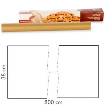 БУМАГА ДЛЯ ВЫПЕЧКИ TESCOMA КОРИЧНЕВАЯ ДЛИННАЯ ТРУБКА 8м