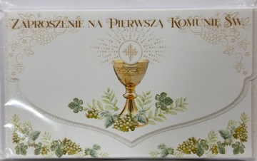 Zaproszenie na I Komunię Świętą + koperta
