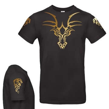 Smoczy T-Shirt koszulka smok fantasy flex metallic