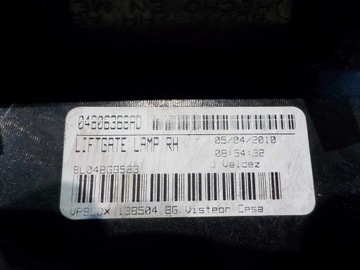 DODGE JOURNEY 10R SVĚTLO PRAVÁ ZADNÍ W KRYT