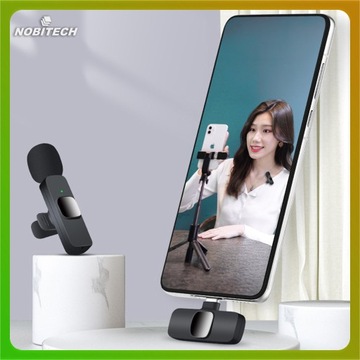 MIKROFON BEZPRZEWODOWY KRAWATOWY DO TELEFONU MINI USB-C 2 SZTUKI ZESTAW