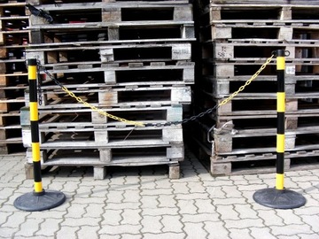 Łańcuch plastikowy 8mm 25 metrów żółto-czarny