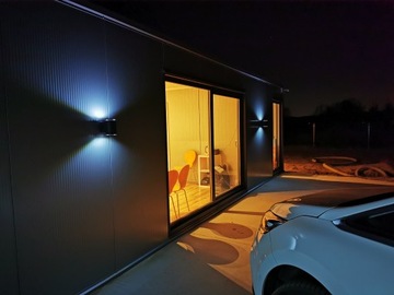 Солнечная лампа Настенный светильник горит вверх/вниз Алюминиевый корпус, не пластик