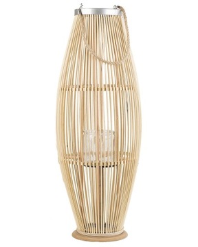 Lampion dekoracyjny bambusowy 84 cm jasny