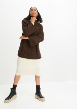 СВИТЕР ОВЕРСАЙЗ С ПЛОТНЫМ УЗОРОМ 44/46