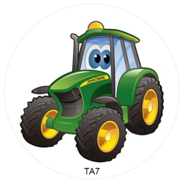 Вафли для торта TRAKTOR Принт 20 см круглая ферма для дня рождения