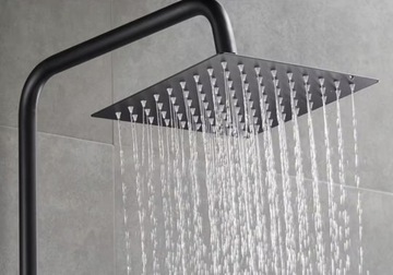 Черный душ душ душ 25 см квадратный душ