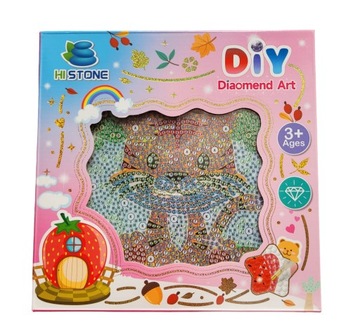HAFT DIAMENTOWY DIY Tygrys ROZMIAR 20x20 CM wraz z ramką
