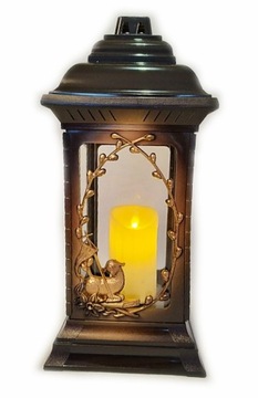 znicz lampion świąteczny wielkanoc baranek złoty duży 36cm