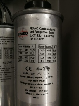 Шкаф конденсаторный FRAKO LKT 12.1-440-D52