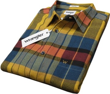 WRANGLER KOSZULA flanelowa REGULAR FIT kratka M