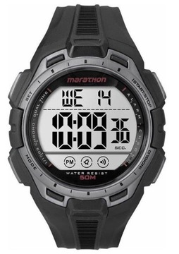 WODOODPORNY SPORTOWY ZEGAREK TIMEX WR50 DATA ALARM TIMER PODŚWIETLENIE