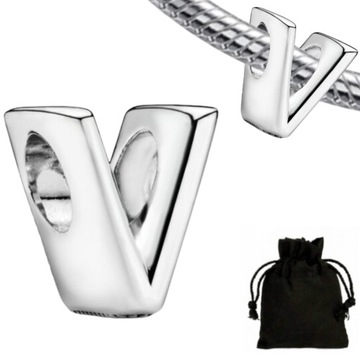 CHARMS ZAWIESZKA LITERA V LITERKA + WORECZEK