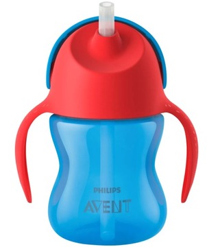 AVENT Чашка-непроливайка с соломинкой 200мл 9мес+
