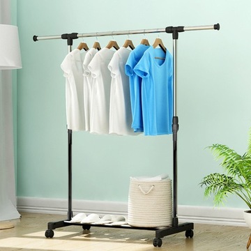 Устойчивая штанга для одежды, отдельно стоящая вешалка для одежды, для спальни.