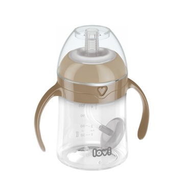 LOVI Kubek z obciążoną słomką LOVI 150 ml Brown