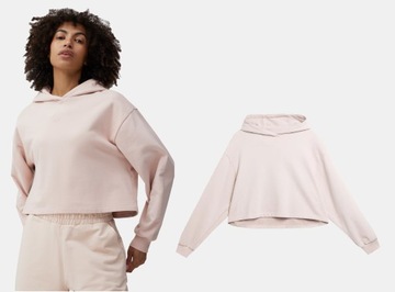 4F BLUZA DRESOWA DAMSKA Z KAPTUREM CROP-TOP