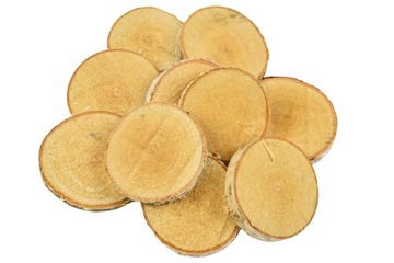 Plastry drewna, krążki drewniane 6-7 cm, 2 szt.