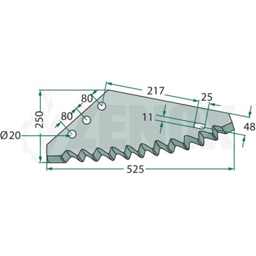 Нож для кормовой тележки R.M.H Metal-Fach Alima Bvl