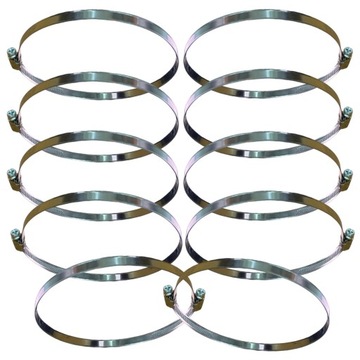 10x OPASKI ZACISKOWE ślimakowe CYBANTY ZACISKI metalowe SKRĘCANY 140-160mm