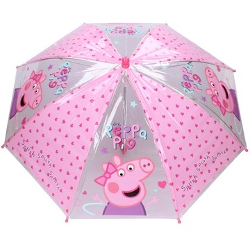 ŚWINKA PEPPA PIG RÓŻOWY PARASOL PRZECIWDESZCZOWY