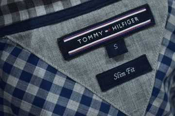 TOMMY HILFIGER Męska Koszula w Kratkę Slim Fit / S
