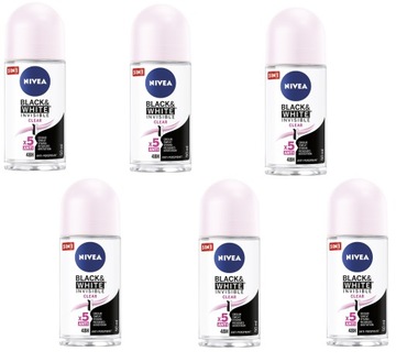 NIVEA Black White шариковый антиперспирант, набор x6