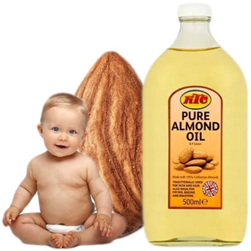 Olejek ze słodkich migdałów dla niemowląt dzieci migdałowy CZYSTY 500ml