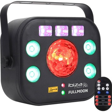 Прожектор со световым эффектом DMX 5W 1 с WASH, UV, LASER R+G, STROBO и ASTRO