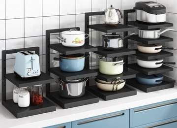 ПОЛКА КУХОННЫЙ ОРГАНАЙЗЕР ПОДСТАВКА ДЛЯ ГОРШКОВ СПЕЦИЙ ПОД МОЙКОЙ, 3 УРОВНЯ