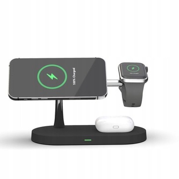 ŁADOWARKA DO MAGSAFE NA IPHONE 12 13 14 15 / AIRPODS / WATCH - LAMPKA