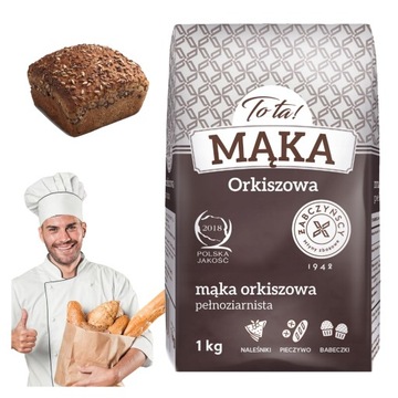 Mąka Orkiszowa Pełnoziarnista 1kg Typ 2000 1 kg ORKISZ NA CHLEB BUŁKI