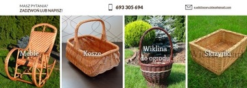 Плетеная игрушечная коляска для кукол - изготовлена ​​из лозы