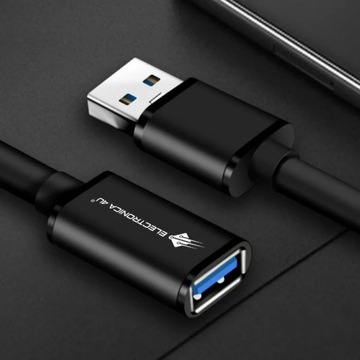 Kabel przewód przedłużający przedłużacz USB A 3.0 5Gb/s męski do żeński 5m
