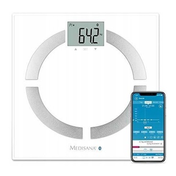 Waga Łazienkowa Analityczna Diagnostyczna Biała MAX 180KG Medisana BS444