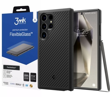 Etui + szkło hybrydowe do Galaxy S24 Ultra, Spigen Core Armor, obudowa
