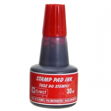 Чернила для штамповки D.Rect, 30 мл, красные, 10 шт.